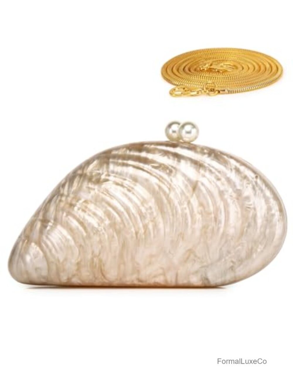 Acrylic Clutch Purse with Detachable Chain for Wedding Party Events